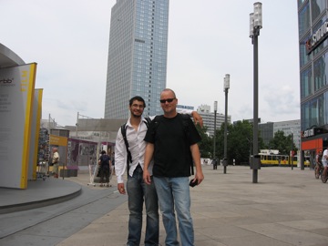 With Phil, Alexanderplatz with Park Inn in the background.