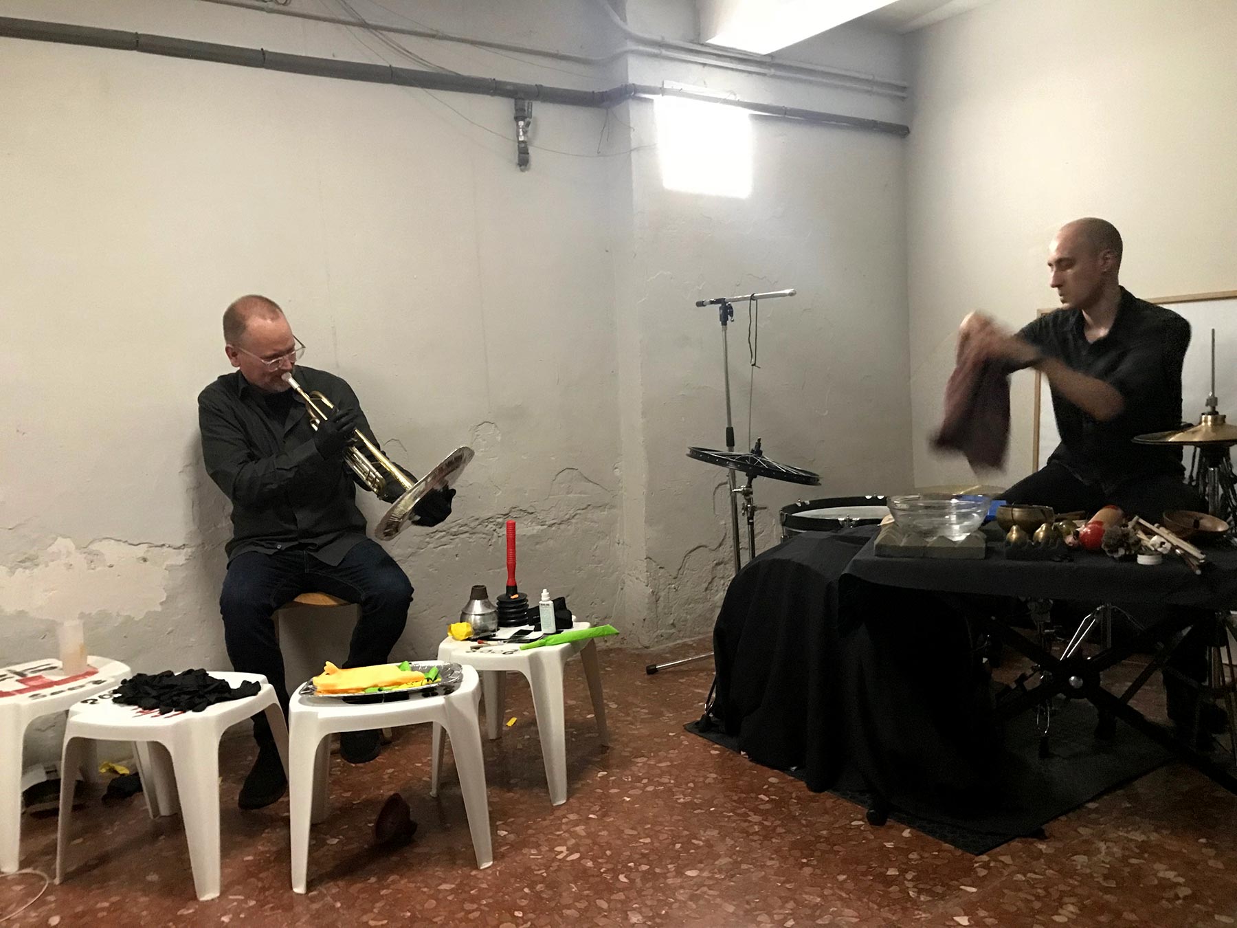 Jeff Kaiser and Luis Tabuenca at L'Ex Designer Project Bar, Barcelona, Spain