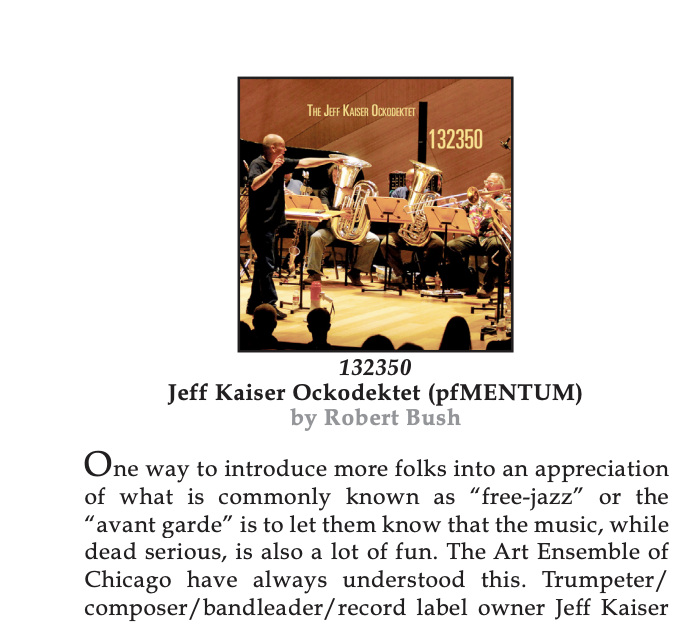 Jeff Kaiser Ockodektet, NYC Jazz Record